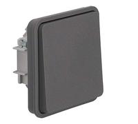 Berker APWG Bouton-poussoir avec 50453515 bascule W.1 contact NO gris clair, Bouton + interrupteur, Gris