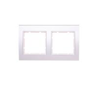 Berker B.3 double cadre aluminium/blanc 10123904