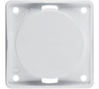 Berker B.Mobil cache opaque 0945162509 avec plaque support blanc polaire brillant, Bouton + interrupteur, Blanc