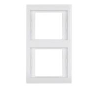 Berker 13237009 Cadre 2fach Perpendiculaire, K.1 , Polaire Blanc/Brillant