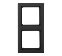 Hager q.1 - Cadre 2 postes anthracite velours