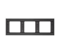 Hager Cadre K1 3 postes horizontal Anthracite