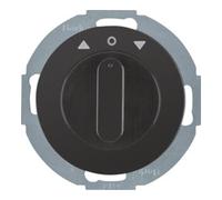 berker berker Interrupteur rotatif pour volet roulant 2p pièce centrale R.Classic noir brillant Quantité:1