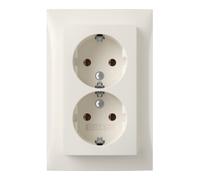 berker Berker Plaque de recouvrement pws-brillant pour prise double SCHUKO 47748989 Quantité:1