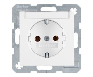 berker Berker Prise SCHUKO pws/gl avec champ d’étiquetage 47508989 Quantité:1