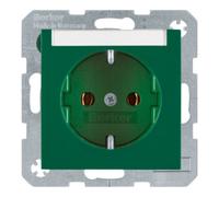berker Berker Prise SCHUKO vert/gris avec champ d'étiquetage 47508903 Quantité:1