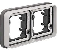 Berker Cadre 2 Prises Horizontal 13293505 - Gris Clair - W.1-4011334405122