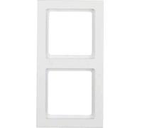 Hager q.3 - Cadre 2 postes Blanc polaire velours