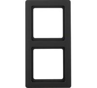 Hager q.1 - Cadre 2 postes anthracite velours