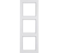 Berker Cadre 3fach Q.3 Polaire Blanc, Avec 10136099