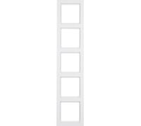 Berker Cadre 5 Voies Q.3, Blanc Polaire Avec