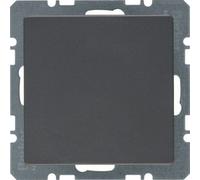 Berker Obturateur avec 10096086 Pièce centrale Q.1/Q.3 anthracite, velours, Bouton + interrupteur, Gris