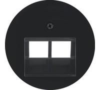 Berker Pièce centrale 14092045 p. UAE/E-DAT R.1/R.3/R.Classic noir, Bouton + interrupteur, Noir