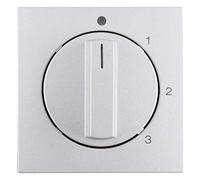 Berker Pièce centrale avec bouton rotatif 1096140400 3S B.7 alu ma B.7 Cache/élément de commande pour programmes d'interrupteur d'installation 4011334508137