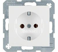 Berker Prise Électrique 41438989 Blanc Polaire Brillant, 71 X 71 MM