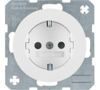 Berker R.1/R.3 Schuko prise simple 16A 250V blanc 47432089