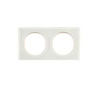 Berker R.3 double cadre verre trempé blanc 10122209