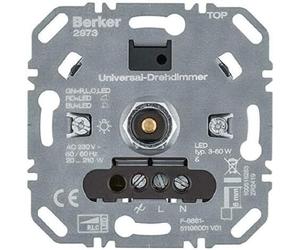Berker - RGLR Rotatif Universel (R, L, C, LED) Bouton-Poussoir, Manuel, Pince, Acrylonitrile Butadiène Styrène, Noir, 1 Unité