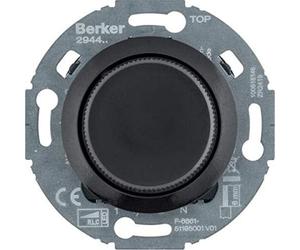 Berker Tournant uni (LED) 294411 1930/noir, Bouton + interrupteur, Noir