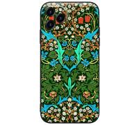 Berkin Arts Compatible avec Coque iPhone 11 Pro en Silicone avec Protecteur d'écran Motif Art Nouveau décoratif (William Morris-Prunellier)