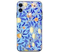 Berkin Arts Compatible avec Coque iPhone 12 en Silicone avec Protecteur d'écran Botanique Art Nouveau Folklorique (William Morris-Fleur de Grenadier)