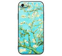 Berkin Arts Compatible avec Coque iPhone SE (2020/2022) / Coque iPhone 8 / Coque iPhone 7 en Silicone avec Protecteur d'écran Fleur Post-impressionniste (Vincent Van Gogh-Amandier en Fleurs)