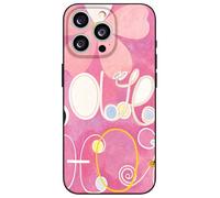 Berkin Arts Compatible avec iPhone 16 Pro Coque en silicone avec protecteur d'écran Art abstrait précoce Blooming Whimsy (les dix plus grandes peintures de Hilma af Klint)