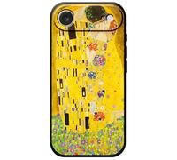 Berkin Arts Compatible avec iPhone 17 Air Coque Étui en Silicone avec Protection Écran Fleurissement Léger Jaune (Le Baiser par Gustav Klimt)