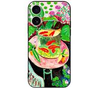 Berkin Arts Compatible avec iPhone 17 Coque Étui en Silicone avec Protection Écran Botanique Nénuphar et Poisson Koi (Poissons Rouges par Henri Matisse)