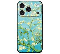 Berkin Arts Compatible avec iPhone 17 Pro Max Coque Étui en Silicone avec Protection Écran Fleur Post-Impressionnisme (Branche d'amandier en Fleurs par Vincent Van Gogh)