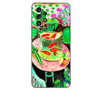 Berkin Arts Compatible avec Samsung Galaxy A52 5G 4G/ A52S 5G Coque Premium Silicone Koi Fish Water Lily Botanique (Henri Matisse-Poisson Rouge)