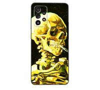 Berkin Arts Compatible avec Samsung Galaxy A52 5G 4G/ A52S 5G Coque Premium Silicone Post-impressionnisme (Vincent Van Gogh-Crâne de Squelette fumant Une Cigarette)