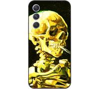 Berkin Arts Compatible avec Samsung Galaxy A54 5G Coque Premium Silicone Post-impressionnisme (Vincent Van Gogh-Crâne de Squelette fumant Une Cigarette)