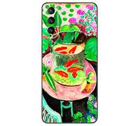 Berkin Arts Compatible avec Samsung Galaxy S21 Plus/ S21 Pro/ S30 Pro 5G Coque Premium Silicone Koi Fish Water Lily Botanique (Henri Matisse-Poisson Rouge)