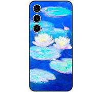 Berkin Arts Compatible avec Samsung Galaxy S23 5G Coque Premium Silicone Pinceau empâtement coloré impressionnisme (Claude Monet-Nymphéas)
