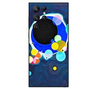 Berkin Arts Compatible avec Samsung Galaxy S23 Ultra 5G Coque Premium Silicone Champ De Couleur Porte De Lune Colorée (Wassily Kandinsky-Plusieurs Cercles)