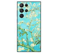 Berkin Arts Compatible avec Samsung Galaxy S23 Ultra 5G Coque Premium Silicone Fleur Post-impressionnisme (Vincent Van Gogh-Amandier en Fleurs)