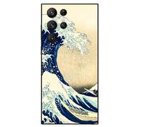 Berkin Arts Compatible avec Samsung Galaxy S23 Ultra 5G Coque Premium Silicone Ukiyo-e à la Japonaise (Katsushika Hokusai-La Grande Vague de Kanagawa)