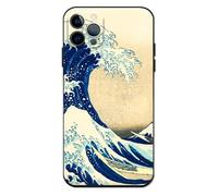 Berkin Arts Compatible Coque iPhone 12 Pro Max en Silicone avec Protecteur d'écran Style Japonais Ukiyo-e (Katsushika Hokusai-La Grande Vague)