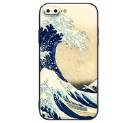 Berkin Arts Compatible Coque iPhone 8 Plus/Coque iPhone 7 Plus en Silicone avec Protecteur d'écran Style Japonais Ukiyo-e (Katsushika Hokusai-La Grande Vague)