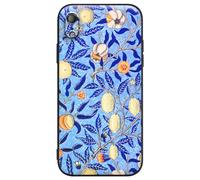 Berkin Arts Compatible Coque iPhone XR en Silicone avec Protecteur d'écran Botanique Art Nouveau Folklorique (William Morris-Fleur de Grenadier)