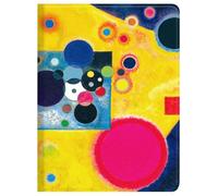 Berkin Arts Coque pour iPad Pro 2ème/3ème/4ème Génération (11 Pouce) 2022 2021 2020 Étui Folio en Cuir de Motif Galaxie Abstrait et Vibrant inspiré du Cosmique (Accent en Rose par Wassily Kandinsky)