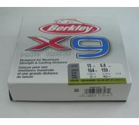 Berkley 1486813 X9BFS1522 9 Tresse Porteuse 165 Yd. Couleur Vert Lo Vis 15 Lb