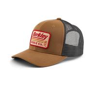 Berkley Casquette de pêche Striper, Casquette de Style Camionneur à Couronne Moyenne pour pêcheurs, Patch rétro en Toile sur Le Devant, Visière pré-courbée, Olive Kaki
