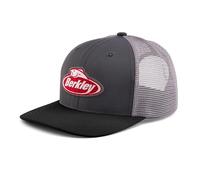 Berkley Casquette Performance Trucker, Casquette de pêche à Calotte Moyenne avec Fermeture à Pression, Tissu Polyester à séchage Rapide, Patch brodé sur Le Devant, Noir et Gris