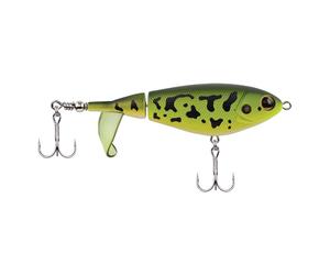 Berkley Choppo Topwater Fishing Lure - Appât Facile à Utiliser pour Le Bar et Les Poissons prédateurs, crée Une Perturbation maximale de la Surface et du Bruit - 9cm / MF Frog