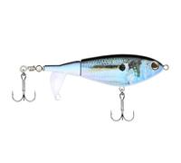 Berkley Choppo Topwater Leurre de pêche HD Threadfin Shad, Taille 90, Queue d'hélice coupée pour l'équilibre du Son et de la pulvérisation, équipé d'un Crochet Sharp Fusion19™