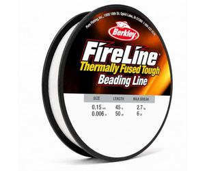 Berkley Fireline Fil Nylon Transparent, Fil Invisible pour Création de Bijoux et Perles, Résistant pour Colliers et Bracelets, Robuste pour Suspensions et Loisirs Créatifs, 0.15mm, 45m
