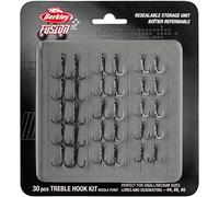 Berkley Fusion 19 Small kit d'hameçon Triple de Grande qualité, très Robuste et très piquant pour la Peche des carnassiers au leurre Varié Noir, Varied