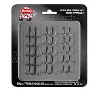 Berkley Fusion 19 Small kit d'hameçon Triple de Grande qualité, très Robuste et très piquant pour la Peche des carnassiers au leurre Varié Noir, Varied